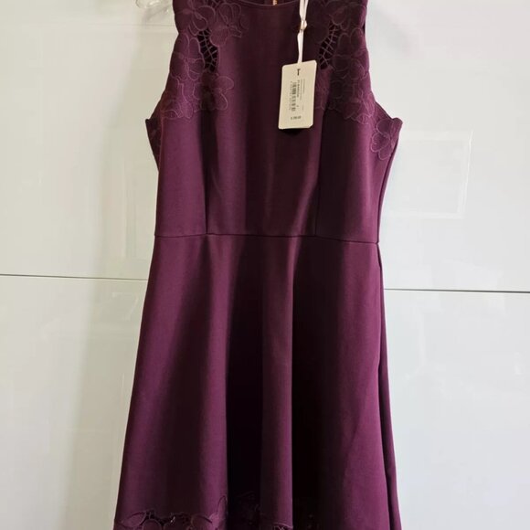 Ted Baker London Burgundy Midi Dress - Picture 3 of 12